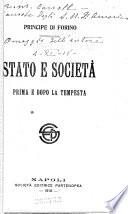 Stato e societa prima e dopo la tempesta