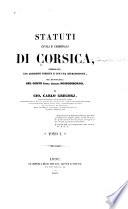 Statuti civili e criminali di Corsica