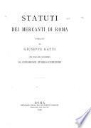 Statuti dei mercanti di Roma