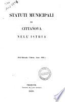 Statuti municipali di Cittanova nell'Istria
