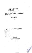 Statuto dell'Accademia Dafnica di Acireale