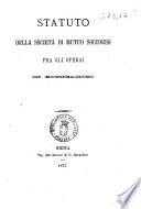 Statuto della Società di mutuo soccorso fra gli operai in Giuncarico