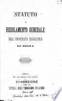 Statuto e regolamento generale