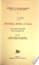 Stendhal, Roma, l'Italia