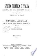 Storia antica dalle origini alla morte di Teodosio primo. -