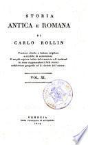 Storia antica e romana di Carlo Rollin versione ridotta a lezione migliore arricchita di annotazioni di un più copioso indice delle materie e di incisioni in rame ... Vol. 1. [-48]