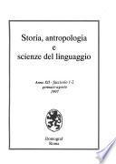 Storia, antropologia e scienze del linguaggio