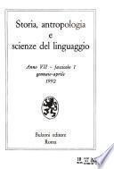 Storia, antropologia e scienze del linguaggio