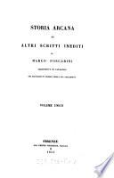 Storia arcana ed altri scritti inediti