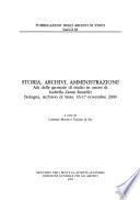 Storia, archivi, amministrazione