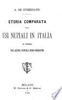 Storia comparata degli usi nuziali in Italia e presso gli altri popoli indo-europei