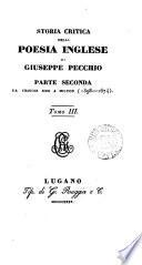 Storia critica della poesia inglese