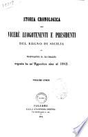 Storia cronologia dei vicere luogotenenti e presidenti del regno di Sicilia