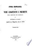 Storia cronologica de' vicerè, luogotenenti e presidenti del Regno di Sicilia