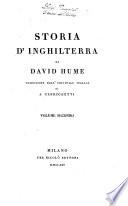 Storia d'Inghilterra di David Hume traduzione dall'originale inglese di A. Clerichetti volume primo [-ottavo ed ultimo]