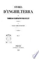 Storia d'Inghilterra di Tommaso Babington Macaulay