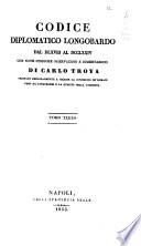 Storia D' Italia, Codice Diplomatico Longobardo