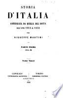 Storia d'Italia continuata da quella del Botta dall'anno 1814 al 1834 per Giuseppe Martini