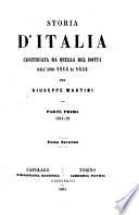 Storia d'Italia continuata da quella del Botta dall'anno 1814 al 1834 per Giuseppe Martini