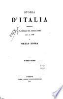 Storia d'Italia continuata da quella del Guicciardini sino al 1789