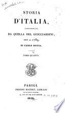 Storia d'Italia continuata da quella del Guicciardini sino al 1789