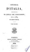 Storia d'Italia continuata da quella del Guicciardini sino al 1789