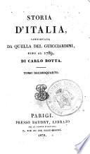Storia d'Italia, continuata da quella del Guicciardini, sino al 1789