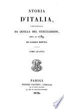 Storia d'Italia, continuata da quella del Guicciardini, sino al 1789