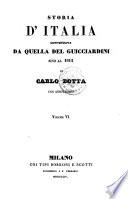 Storia d'Italia continuata da quella del Guicciardini sino al 1814 ... con annotazioni