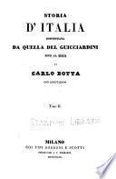 Storia d'Italia continuata da quella del Guicciardini sino al 1814