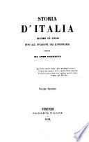 Storia d'Italia dai tempi più antichi fino all'invasione dei Longobardi
