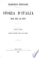 Storia d'Italia dal 1814 al 1878