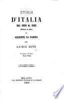 Storia d'Italia dal 1850 al 1866, continuata da quella di G. La Farina