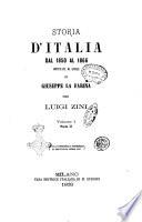 Storia d'Italia dal 1850 al 1866 continuata da quella di Giuseppe La Farina