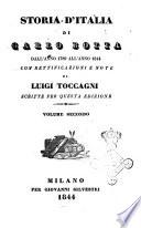 Storia d'Italia dall'anno 1789 all'anno 1814 di Carlo Botta