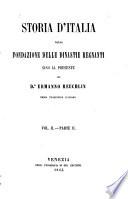 Storia d'Italia dalla fondazione delle dinastie regnanti sino al presente