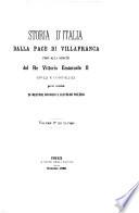 Storia d'Italia dalla Pace di Villfranca fino alla morte del Re Vittorio Emanuele II