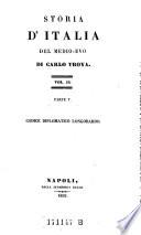Storia D' Italia Del Medio-Evo