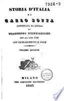 Storia d'Italia di Carlo Botta continuata da quella del Guicciardini sino all'anno 1814