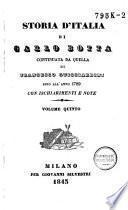 Storia d'Italia di Carlo Botta continuata da quella del Guicciardini sino all'anno 1814