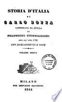 Storia d'Italia di Carlo Botta