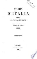 Storia d'Italia narrata al popolo italiano da Giuseppe La Farina