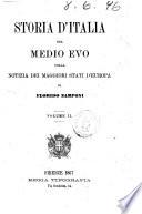Storia d'Italia nel Medio Evo colla notizia dei maggiori stati d' Europa di Florido Zamponi
