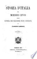Storia d'Italia nel medio evo, Colla Notizia dei maggiori stati d'Europa