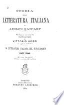 Storia de la letteratura italiana di Adolfo Gaspary