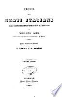Storia degli stati italiani dalla caduta dell'impero romano fino all'anno1840
