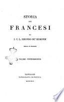 Storia dei francesi di J. C. L. Simondo de' Sismondi