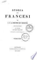 Storia dei francesi di J. C. L. Simondo de' Sismondi