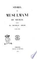Storia dei musulmani di Sicilia scritta da Michele Amari