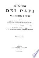 Storia dei papi da San Pietro a Pio 9